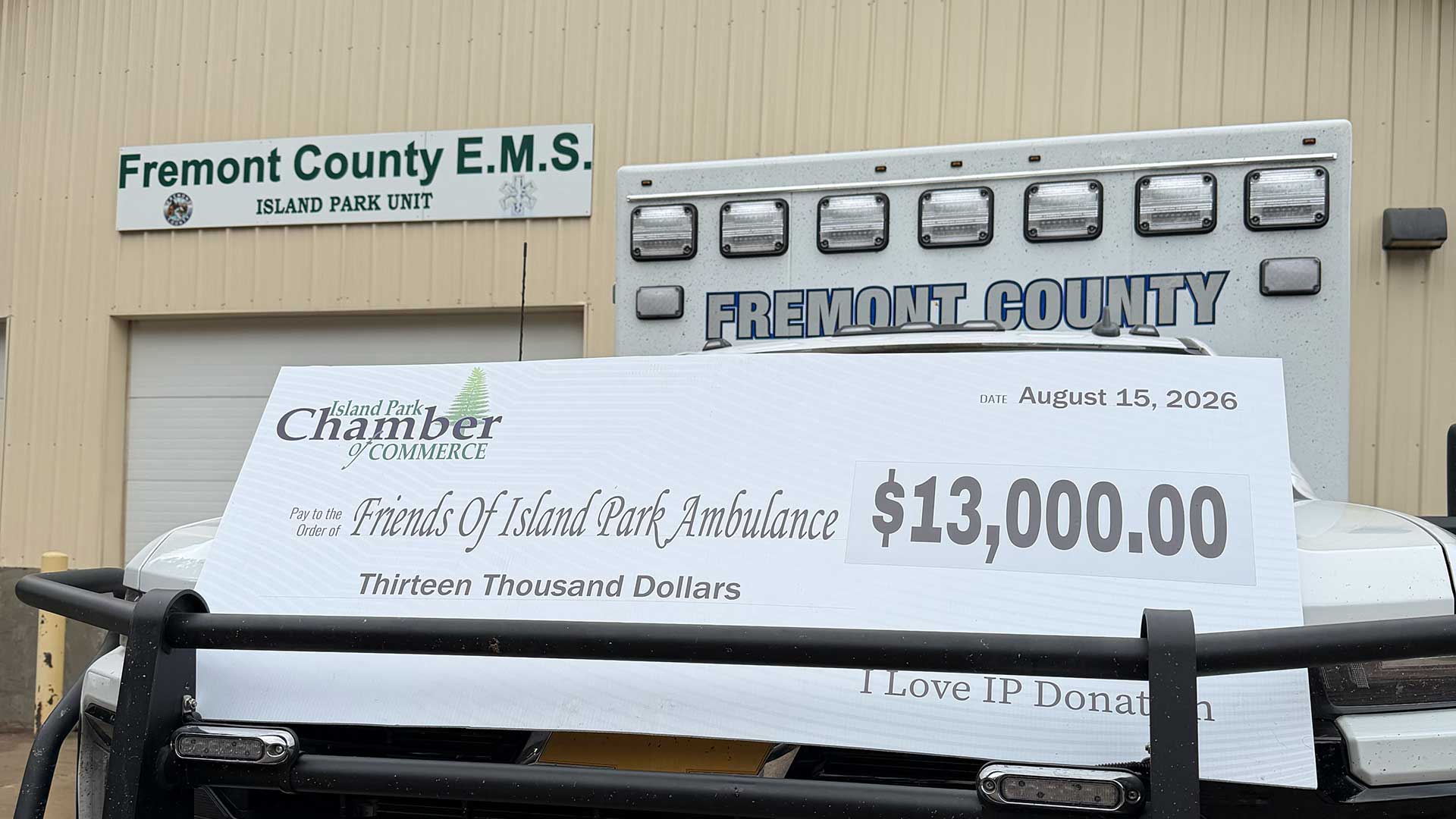 I Love Island Park Donated 13k to Friends of Island Park Ambulance